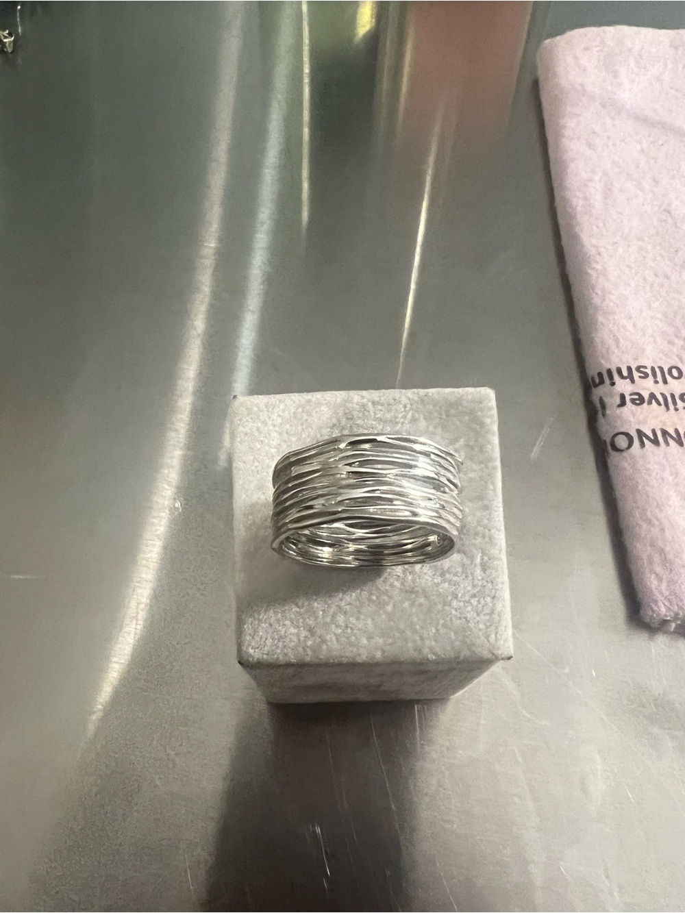Silver Sterling Multi-Stack Look Ring Woman/Mens